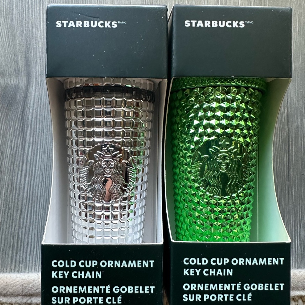 Starbucks Cold Cup Ornament Key Chains Nwt